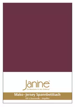 Простыня Janine Mako Feinjersey, цвет burgund