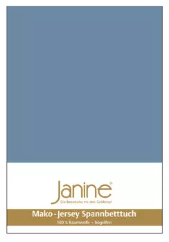 Простыня Janine Mako Feinjersey, цвет denimblau