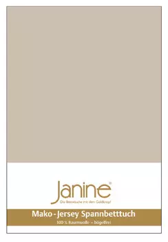 Простыня Janine Mako Feinjersey, цвет naturell