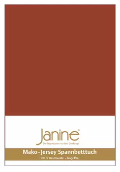 Простыня Janine Mako Feinjersey, цвет tabasko
