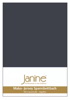 Простыня Janine Mako Feinjersey, цвет titan