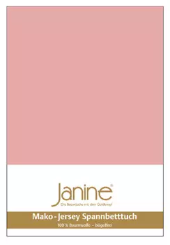 Простыня Janine Mako Feinjersey, цвет zartmauve