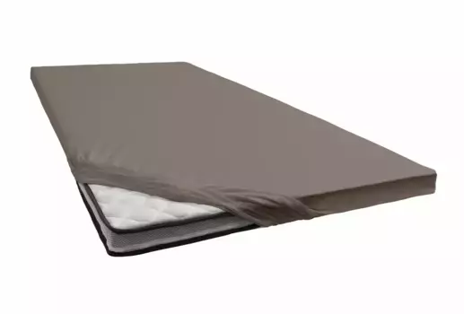 Простыня Janine "TOPPER 5001/", с эластичным краем по низу 140-160х200-220 см, 1 шт., серо-коричневый