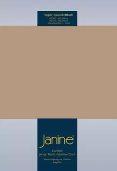 Простыня Janine Topper Comfort Jersey 180x200 см - 200x220 см нуга Original Janine