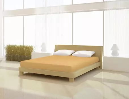 Простыня Mr.Sandman Elastan basic 90 100 x 200 220 см, бронзовый