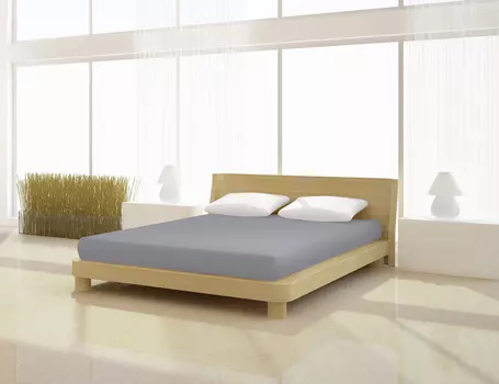 Простыня Mr.Sandman Elastan classic 180 200 x 200 220 см, цвет asche