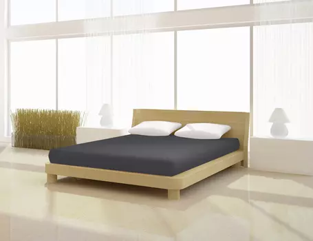 Простыня Mr.Sandman Elastan classic 90 100 x 200 220 см, цвет schiefer