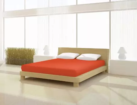 Простыня Mr.Sandman Fein Jersey de luxe 90 100 x 200 см, цвет kamin