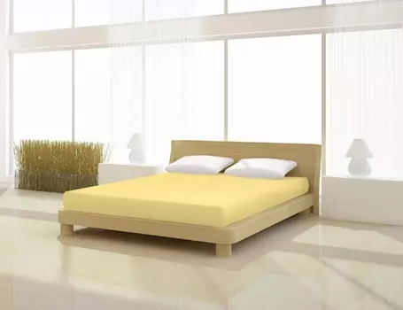 Простыня Mr.Sandman Topper Full Elastan de luxe 160 x 200 см, золотой