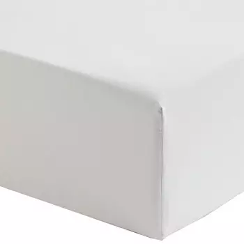 Простыня на резинке H&M Home Fitted Cotton 120х200, светло-серый