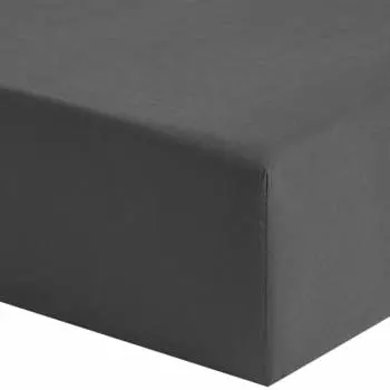 Простыня на резинке H&M Home Fitted Cotton 120х200, темно-серый
