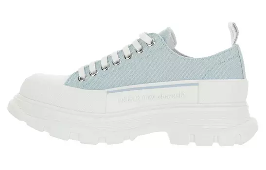 Протектор Alexander McQueen Slick Low на шнуровке Голубой Белый