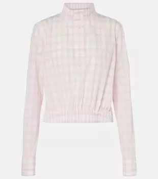 Проверенная хлопковая блузка Loewe, White/Pink