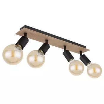 Прожектор, передвижной, дерево, черный матовый, коричневый, L 49 см Globo Lighting