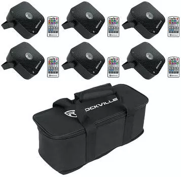Прожектор Rockville (6) Mini RF1 V2 Black+MINI RF BAG