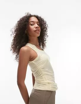 Прозрачный двухслойный жилет Topshop лимонного цвета