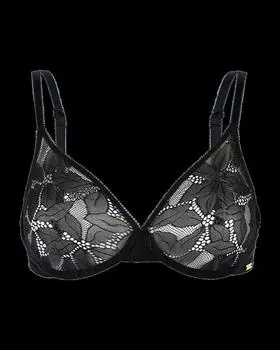 Прозрачный формованный бюстгальтер Glossies Lotus Gossard, черный