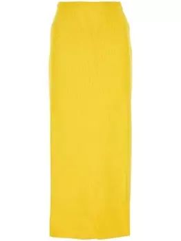 Прямая юбка миди Jil Sander, желтый