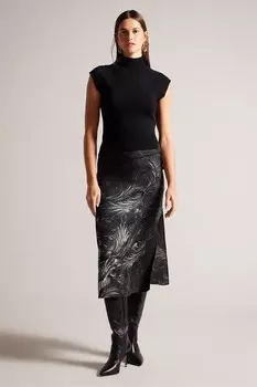 Прямое платье-рубашка Hewiet без рукавов Ted Baker, черный