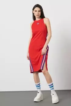 Прямое платье с разрезом по бокам Adidas Sportswear, красный