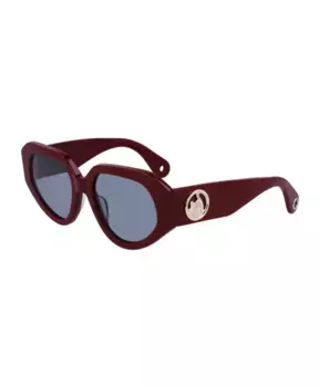 Прямоугольные солнцезащитные очки из ацетата Lanvin, красный