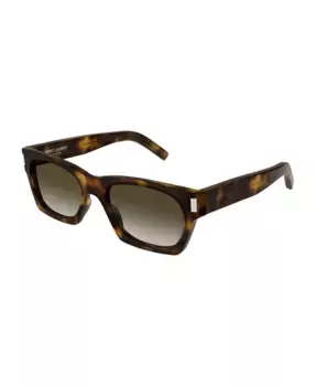 Прямоугольные солнцезащитные очки New Wave Saint Laurent, коричневый