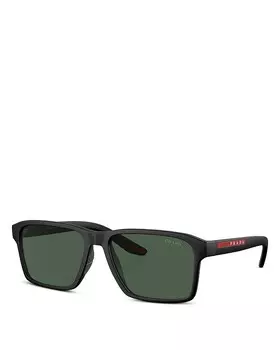 Прямоугольные солнцезащитные очки Prada Sport, 58 мм, черный