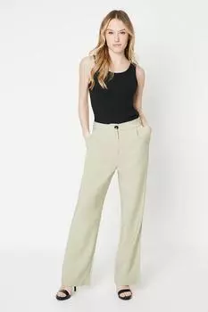 Прямые брюки Dorothy Perkins, зеленый