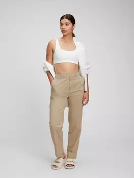 Прямые брюки Gap, бежевый