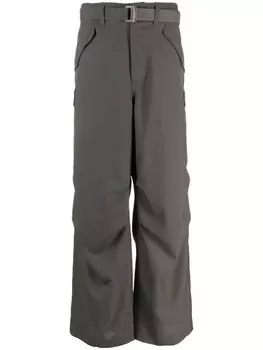 Прямые брюки карго sacai, зеленый