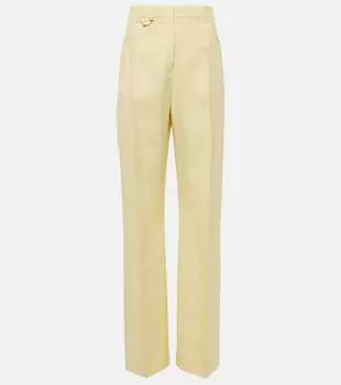Прямые брюки le pantalon sauge Jacquemus, желтый