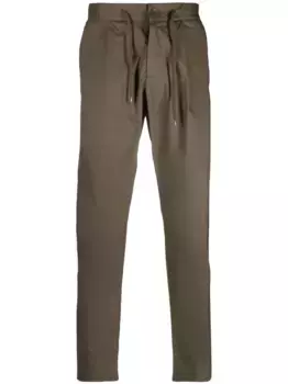 Прямые брюки с кулиской Herno, зеленый