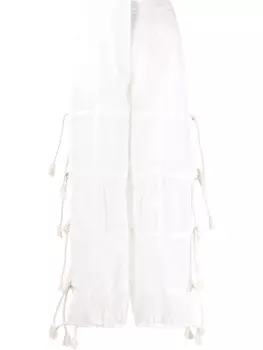 Прямые брюки с завязками Stella McCartney, белый