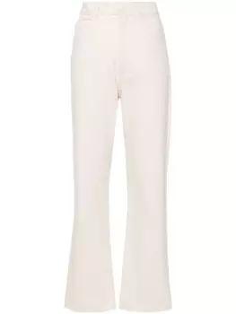 Прямые брюки с завышенной талией Max Mara, бежевый