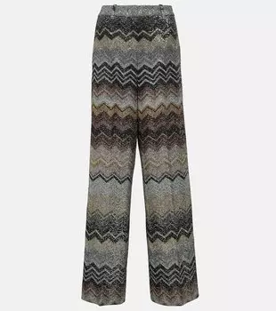 Прямые брюки с зигзагом Missoni, мультиколор