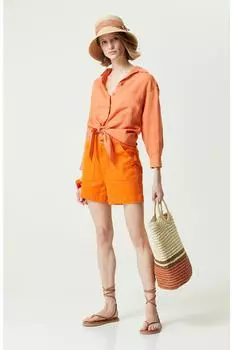 Прямые джинсовые шорты Burnt Orange Network, оранжевый
