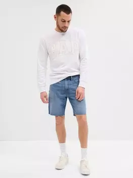 Прямые джинсовые шорты Gap, синий