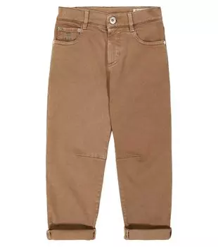 Прямые джинсы Brunello Cucinelli, коричневый