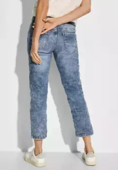 Прямые джинсы Cecil, средняя талия, цвет Light Blue Wash