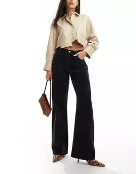 Прямые джинсы черного цвета River Island