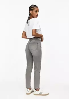 Прямые джинсы COMFORT PULL&BEAR, серый