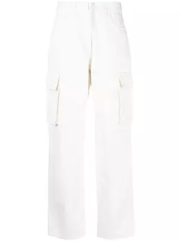 Прямые джинсы карго с эффектом потертости Givenchy, белый