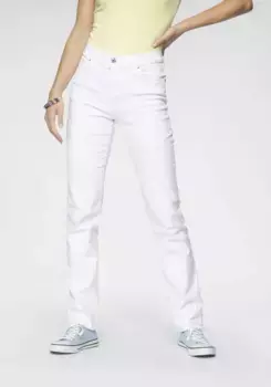 Прямые джинсы Levi's "724 High Rise Straight", белый