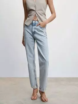 Прямые джинсы Mango Brooklyn, синие
