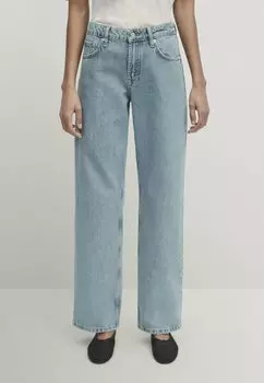 Прямые джинсы Massimo Dutti, цвет light blue