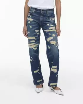 Прямые джинсы Rip And Repair Marc Jacobs, цвет Punk Indigo