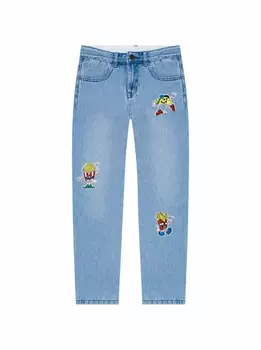 Прямые джинсы с аппликацией Stella McCartney
