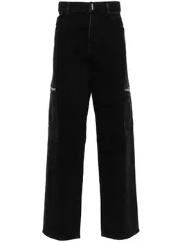 Прямые джинсы с логотипом Givenchy, черный