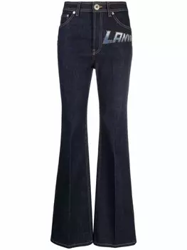 Прямые джинсы с логотипом Lanvin, синий