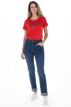 Прямые джинсы с потертым эффектом Lee Cooper, синий